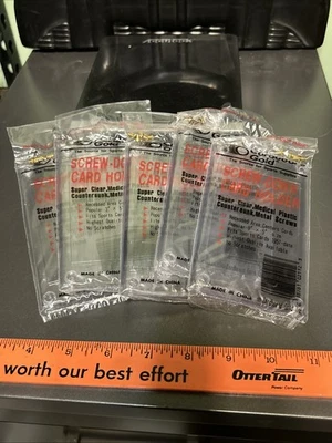 Lot of 5 Cardboard Gold 4 Screw-Down Baseball/Pokemon Card Hard Case Protectors - Image 1 of 4