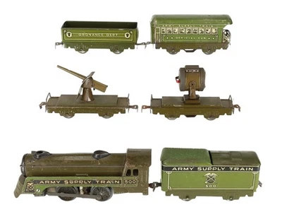 Juego de vapor tren de suministros del ejército calibre O Marx 500 vintage Foto 1 de 4