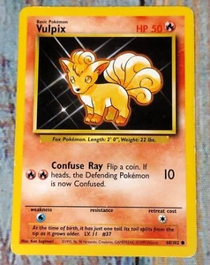 Pokemon Card Vulpix 68/102 Base Set Basic Common 1999 (#3) - Picture 1 of 4