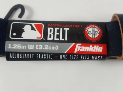 Cinturón Béisbol Softbol Franklin 1.25" W Azul Marino 22" a 42" Ajustable OSFM elástico Foto 1 de 4