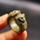 Rare bague en pierre antique scarabée amulette d'Egypte ancienne... TRES UNIQUE