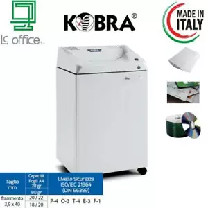 KOBRA 300.1 C4 Distruggi Documenti a Frammento (P-4) per Uffici Medio Grandi - Foto 1 di 6