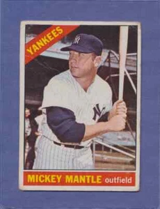 1966 Topps Mickey Mantle #50 HOF New York Yankees LOW GRADE ~ CENTERED - Picture 1 of 2