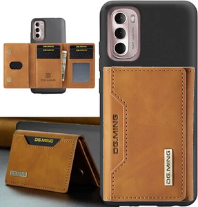 Moto G Stylus 5G 2022 Case 2 in1 Detachable Magnetic TPU+Wallet Credit Card Slot - Picture 1 of 15