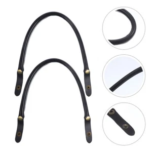 2 Stück Handtaschengriffe PU Griffe Riemen für Damen Handtasche (schwarz) - Bild 1 von 12