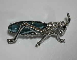 2" Heuschrecke Kristall Strass Brosche Anstecknadel - Bild 1 von 4