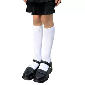 3 Pack Kids Girls Soft Knee High School Uniform Dress Socks Seamless Toe 6-8 ... - Picture 1 of 7