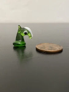 Hand Blown Glass Figurine Collectibles Handmade Miniature Horse Head Green - Picture 1 of 4
