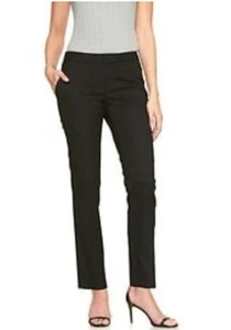 Pantalón de traje recto ajustado a rayas BR Factory Ryan Lurex, negro/plateado talla 12, nuevo con etiquetas - Imagen 1 de 12