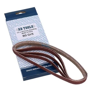 Lijadora abrasiva lijadora de dedo eléctrica de correa 457 mm x 13 mm 80 grano 10 PK - Imagen 1 de 6