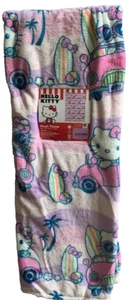 New Sanrio Hello Kitty Kawaii Beach Pink Car Throw Blanket 50"x70" - Picture 1 of 2