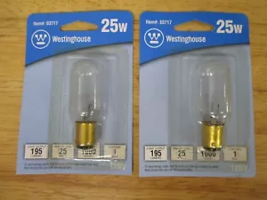 2 New Westinghouse 25W D.C. Bayonet Base T8 Bulbs 03717 - Picture 1 of 1
