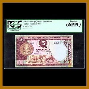 Somalia 5 Shillings, 1975 P-17a PCGS 66 PPQ Unc - Picture 1 of 2