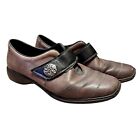 Rieker Womens 40 Eu 95 Us Brown Shades Leather Comfort Strap Flats Loafers