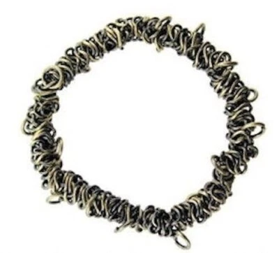 1 pulsera elástica de cadena de metal elástica de óxido de latón solo agrega dijes Foto 1 de 2
