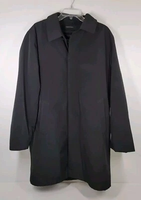 Abrigo Chaqueta Larga Forrada de Vellón Suave Negro Alfani Hombre Talla 40 Foto 1 de 4