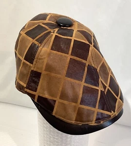 Sombrero de golf Harace para hombre talla única marrón imitación cuero - Imagen 1 de 8