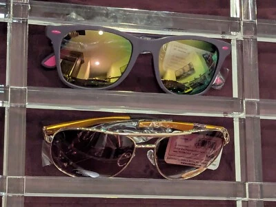 2 Пара солнцезащитные очки круг K L10 фиолетовый M2 золото / оранжевый TInt - Изображение 1 из 4