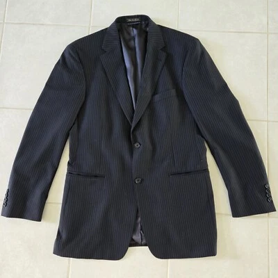 Traje Chaqueta De Colección Negra A Rayas Talla M Mediana Lana Worsted Tommy Hilfiger 40R Foto 1 de 4