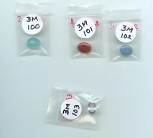 LOT OF 4 100% NATURAL UNHEATED, CABOCHONS CHALCEDONY (J628) CRAFT JEWELS PINK,! - Picture 1 of 10