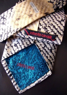 CRAVATTA UOMO (TIE) vintage ROBERTO CAVALLI New!  rare - Imagen 1 de 4