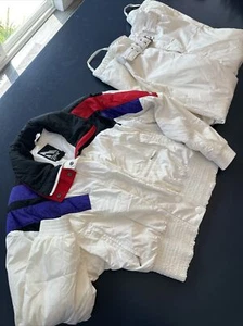 Serac Ski Jacket Women 80s VTG Coat Suit Pants Color Block Small 10 Snowboard - Picture 1 of 16