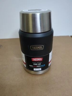 Tarro de comida Thermos Icon Series 24 oz aislado de acero inoxidable con cuchara sellada ¡NUEVO CON ETIQUETAS! Foto 1 de 4