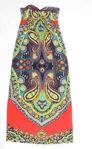 FOREVER 21 Womens Paisley Polyester Blend Maxi Size S Sweetheart - Picture 1 of 10