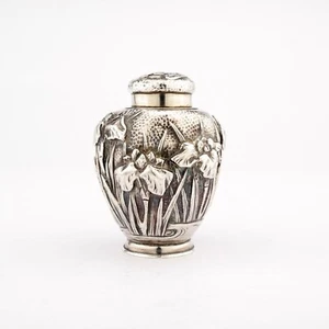 Antique Japanese Solid Sterling Silver Salt / Pepper Shaker. Konoike Zo. Ca 1900 - Picture 1 of 7