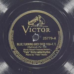 FATS WALLER Blue, Turning Grey Over You / Honeysuckle Rose VICTOR 25779 VG+ 78 - Picture 1 of 4