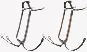 LeMieux Arika elastisches Brustschild verstellbar gepolstert Martingale schwarz/braun - Bild 1 von 11