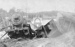 Railroad Train Wreck Nashua New Hampshire NH Reprint Postcard - Picture 1 of 2