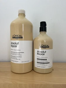 L'Oréal Serie Expert Absolut Repair Shampoo & Conditioner - 1500ml + 750ml - Picture 1 of 7