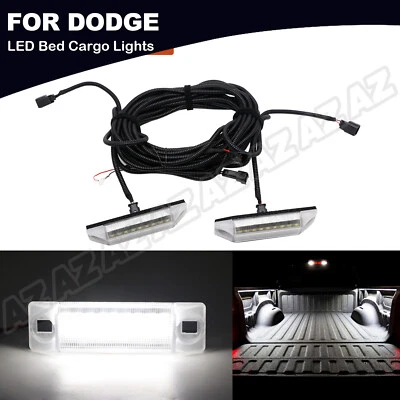 2x LED Truck Bed Cargo Lights + Wiring Harness For 2016-2021 Ram 1500 2500 3500  - Image 1 of 4