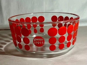 Pyrex 100 Aniversario Lunares Rojo 1 Cuarto Cuenco - Imagen 1 de 1