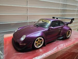 GT Spirit RWB Porsche 911 (993) RAUH-Welt Purple Metallic Resin Model Car 1:18