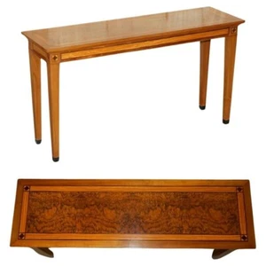 STUNNING VINTAGE 1994 DAVID LINLEY BURR WALNUT AMBOYNA WOOD LARGE CONSOLE TABLE - Picture 1 of 22