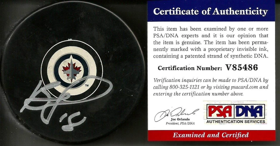 Bryan Little Winnipeg Jets Firmado Auto Puck PSA/DNA CERTIFICADO DE AUTENTICIDAD #2 Foto 1 de 1