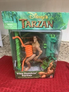 Vintage Disney Vine Jammin' Tarzan Figure Mattel 1999 New In Box - Picture 1 of 7