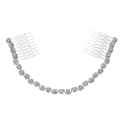 1 pc chic cristallo adornment sweet -wear affascinante pettine (argento) - Immagine 1 di 4