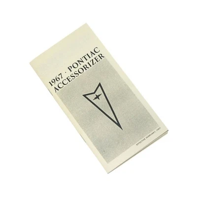 1967 Pontiac Lemans Catalina GTO Accessorizer PHS Option Booklet 1pc - Image 1 of 4