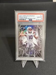 2024 Topps Resurgence Drictors Refractor #C7 Drake Maye PSA 10 - Imagen 1 de 2