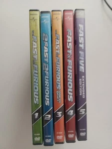 Fast and the Furious DVD Lot 1 2 3 4 5 (1-5) MINT, UNPLAYED DISCS - Imagen 1 de 11