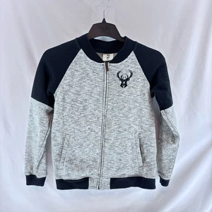 Milwaukee Bucks NBA Boys Youth Zip Up Sweatshirt Medium 10/12 - Picture 1 of 8