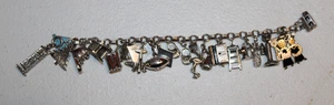 Vintage  Charm Bracelet With 24  CHARMS - MOST STERLING!! - Picture 1 of 8