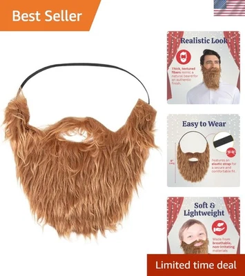 Versatile Fake Beard and Mustache Set - 8 Colors, One Size for All Occasions - Image 1 of 4
