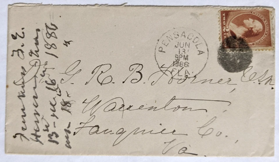 Pensacola, FL--Dr. Gustavus R.B. Horner, Ret. U.S. Navy, Warrenton, VA/2-C./1886 - Image 1 of 2