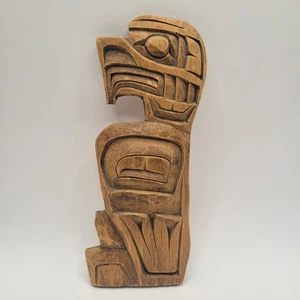 Vintage Hand Carved Totem Eagle D Thyer First Nations Mamalillikulla BC 8.5in - Picture 1 of 4