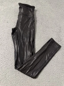 Spanx Kunstleder glänzende Leggings schwarz Damen Größe Small Petite - Bild 1 von 8