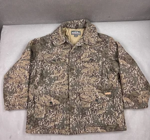 Woolrich Jacket Mens Large Brown Wool Camouflage Field Coat Hunting 502RS Camo - Picture 1 of 11